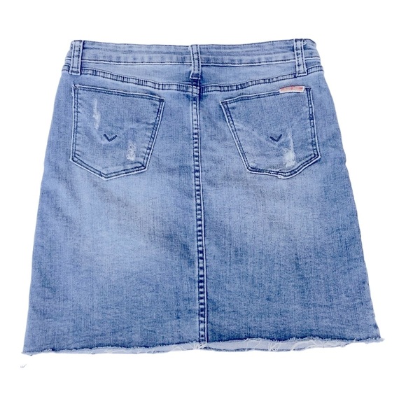 Hudson Distressed Denim Mini Skirt with Side Lace-Up Detail Size Girls 16 - Picture 4 of 9
